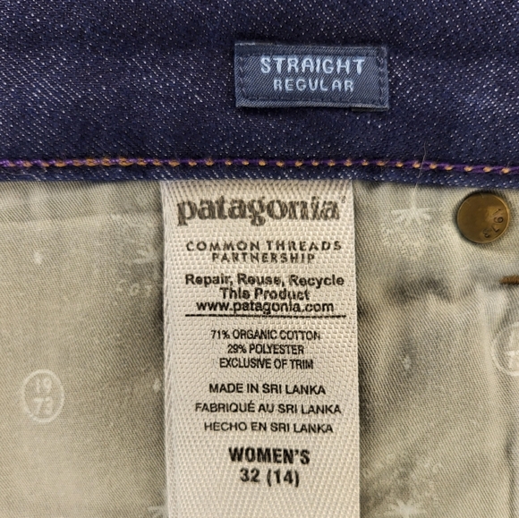 Patagonia Straight Fit Regular Denim Jeans size 32 in Dark Denim Blue - Picture 6 of 8